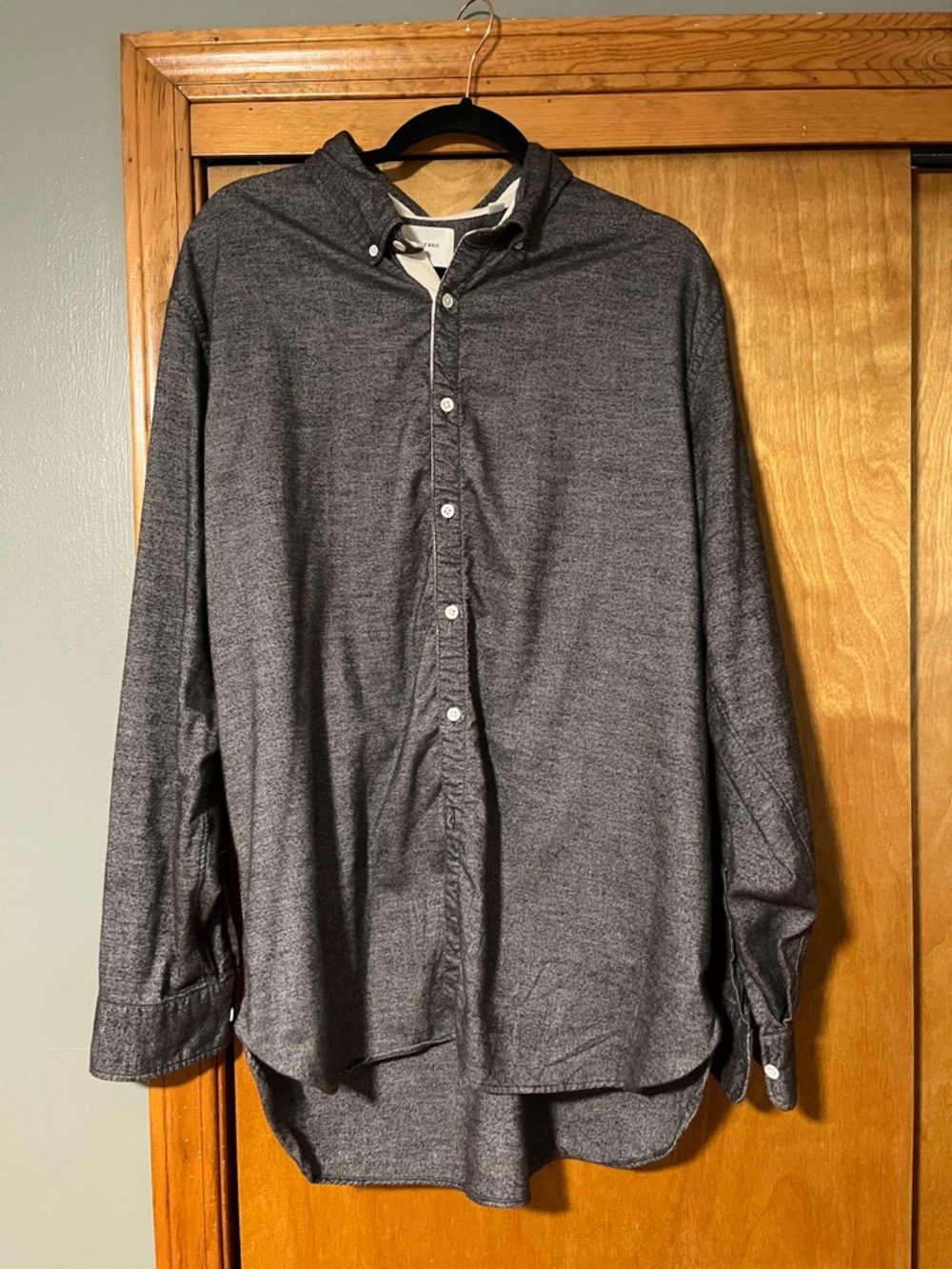 Billy Reid Men's Dark Heather Button-Down Shirt